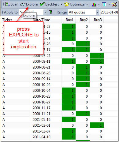 Exploration Signal tracking