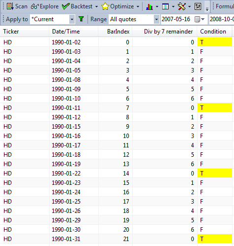 How to make my scan/exploration to display only the last signal on a range  - AFL Programming - AmiBroker Community Forum