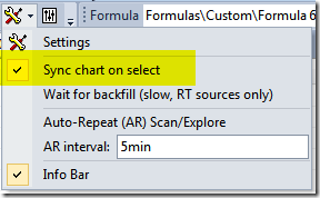 Sync chart on select