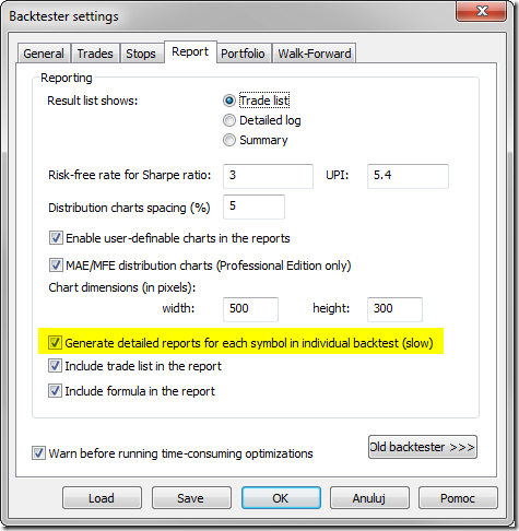 Individual Backtest Report