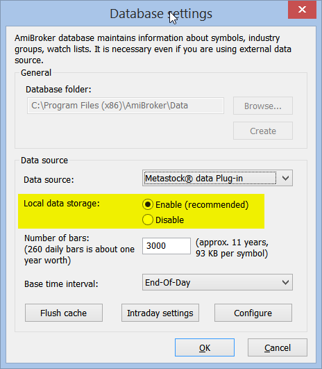 Database Settings